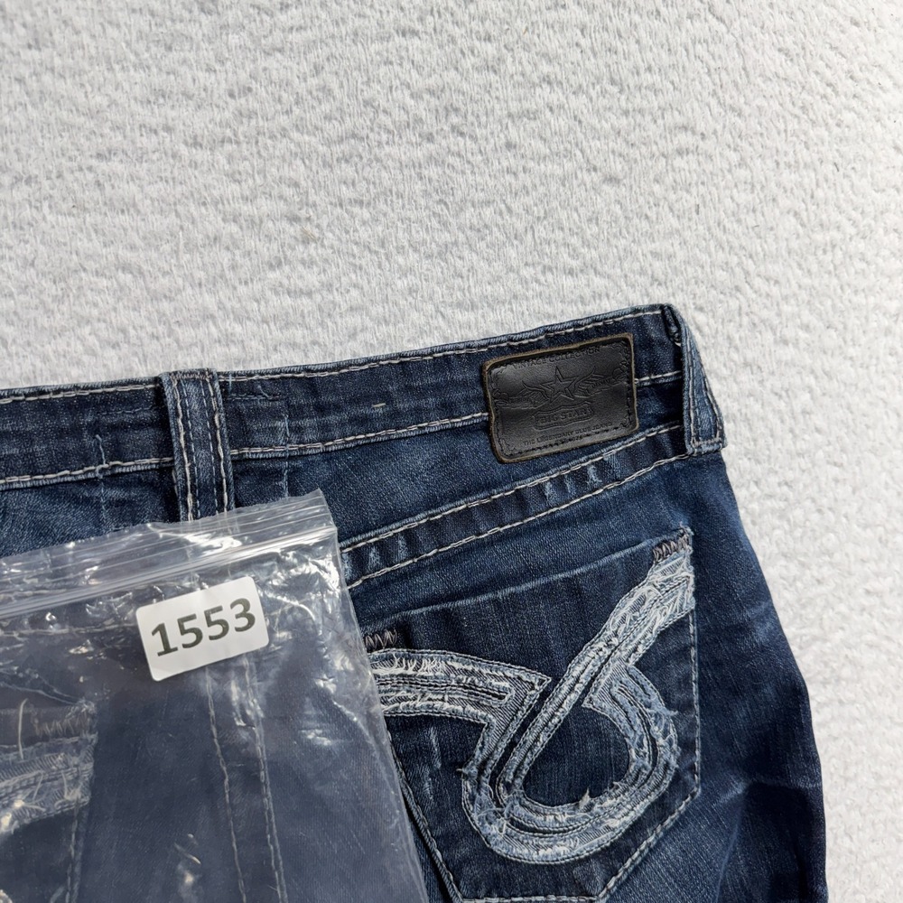 Big Star Liv Boot Jeans Womens 30R (33x31) Dark Wash Bootcut Denim Thick Stitch - Picture 11 of 11